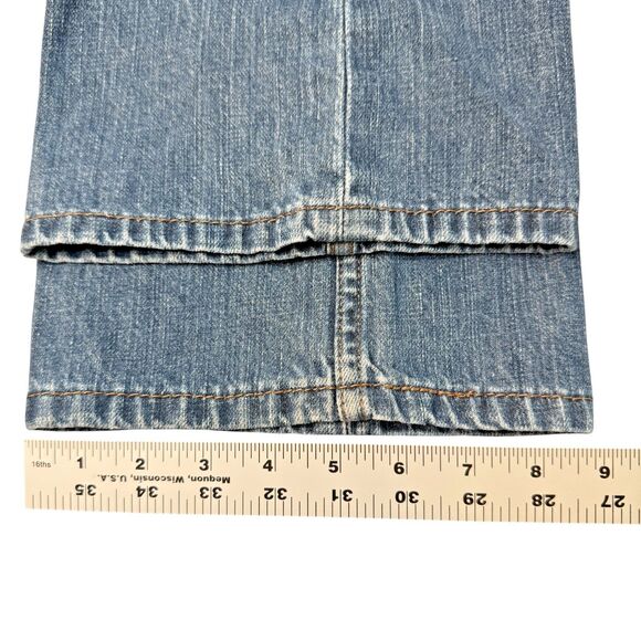 Levis 527 Slim Fit Bootcut Jeans Mens 33x32 Cotton Med Wash Blue Denim Western - Picture 9 of 12